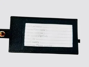 Étiquette de bagage en cuir artisanal