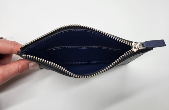 Pochette CB vue intérieure avec petite poche pour glisser sa CB et sa carte vitale